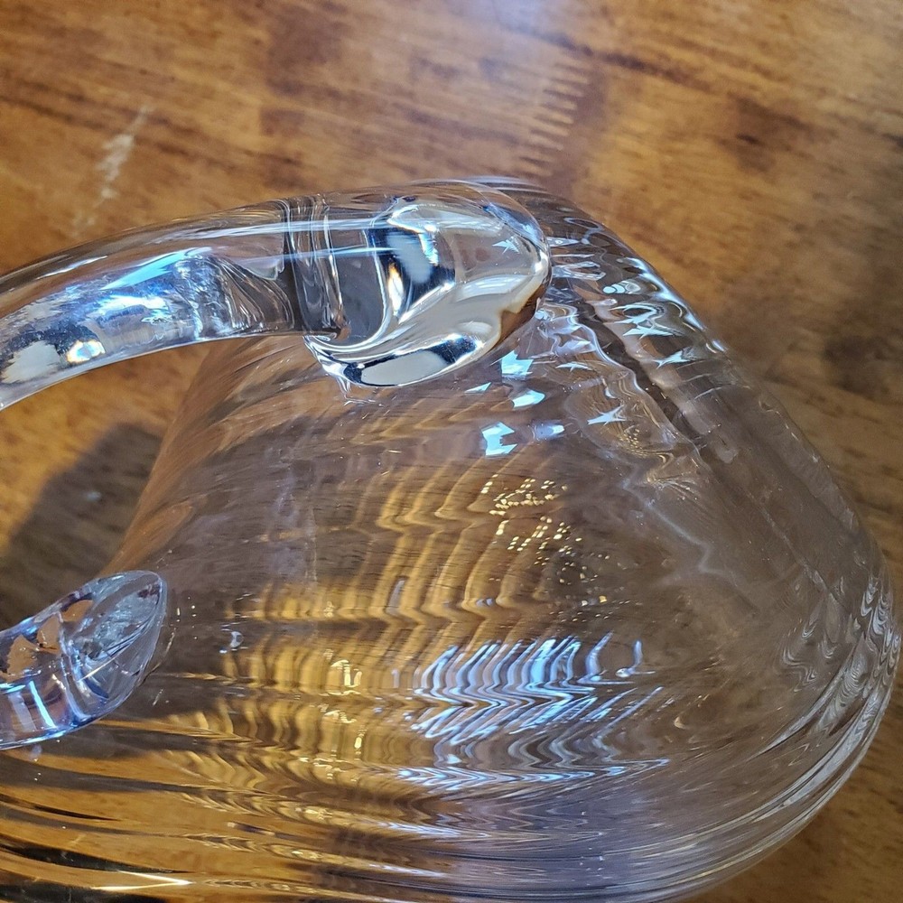 Blown Glass Pitcher Swirl Pattern, 6"