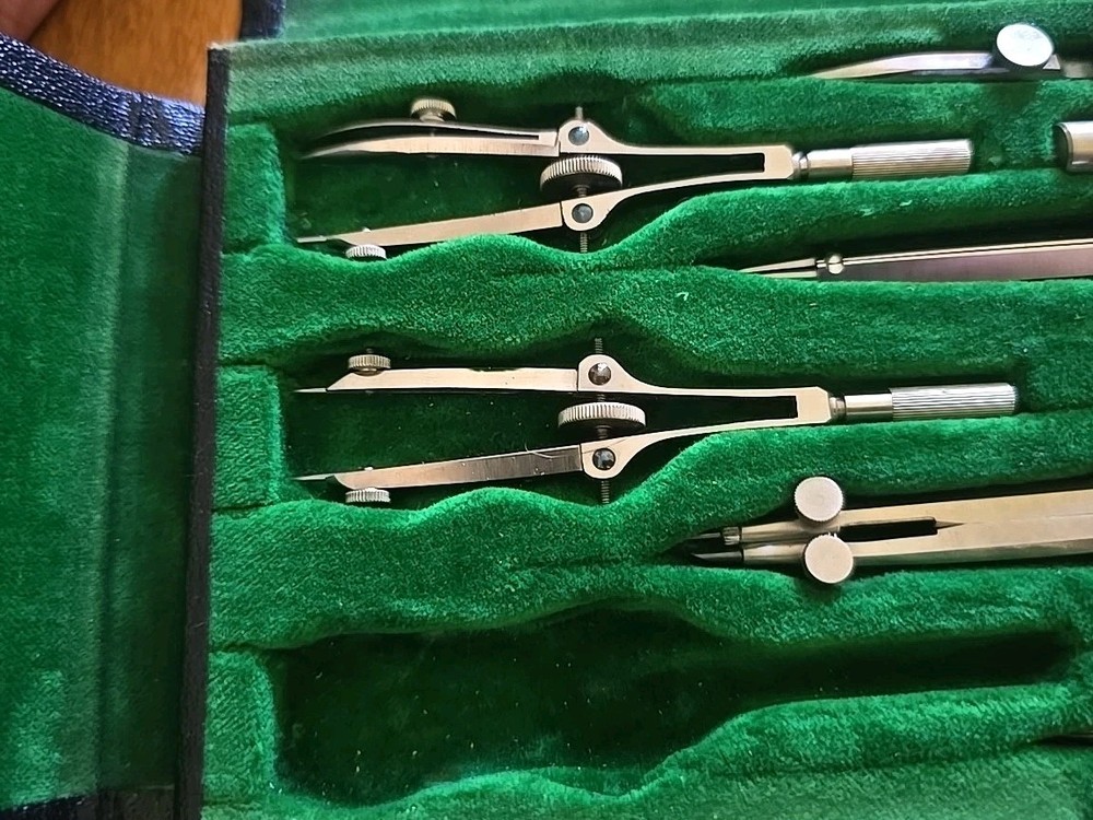 B.K. Elliott Co - Germany DRAFTING Tool Kit #1000 - VG (missing one tool)