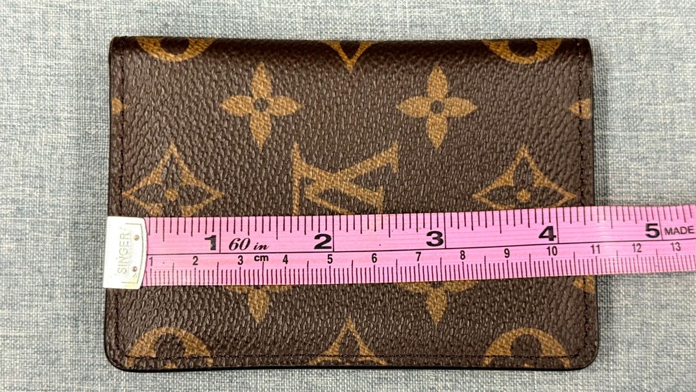 LV Louis Vuitton Pocket Organizer Monogram Eclipse Brown