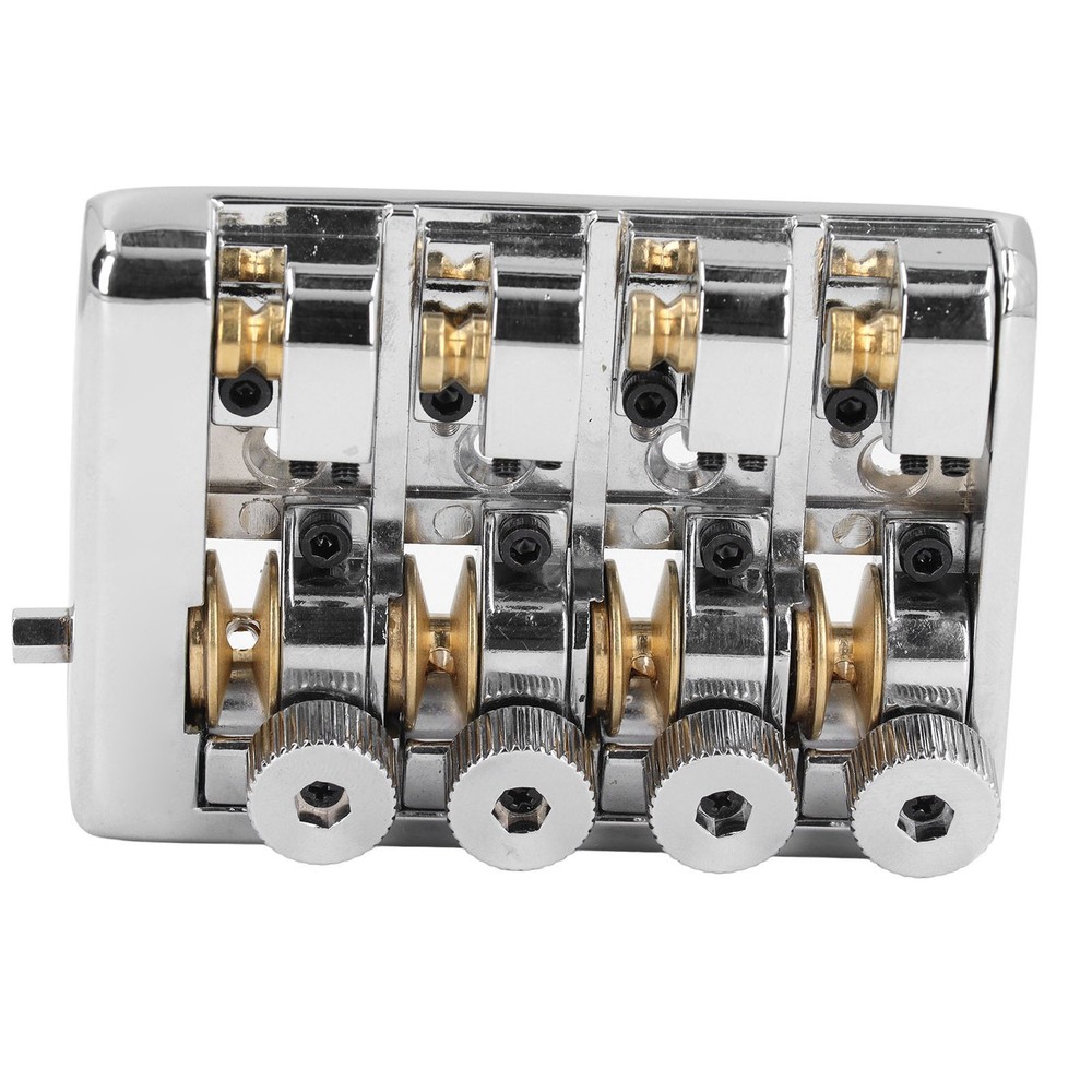4 String Headless Electric Bass Bridge Alloy Brass Bridge Replacement (Silver )
