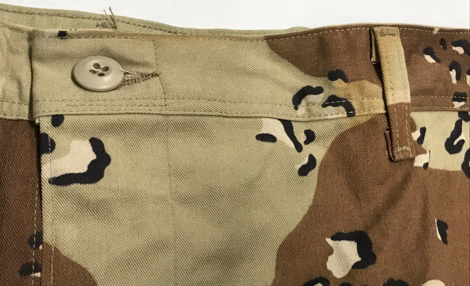 Wrangler 1991 6 Color Desert BDU Trousers USGI NYCO X Large Short NOS w/ Stains