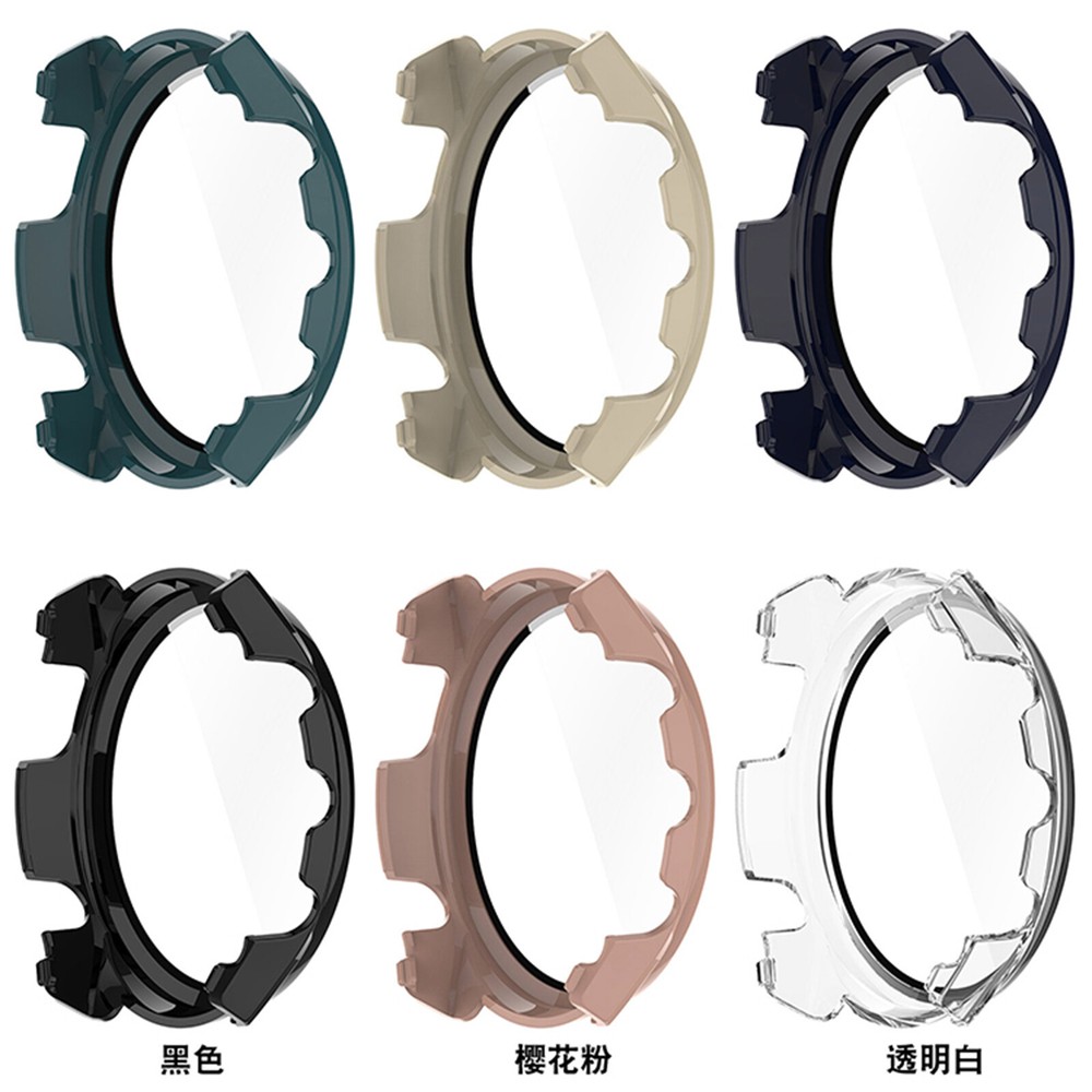 For Garmin Forerunner965 Full Case Cover PC + Tempered Glass Screen Protector