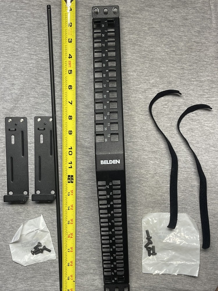Belden 48-Port Angled Patch Panel 1U KeyConnect Rack Mount AX104600