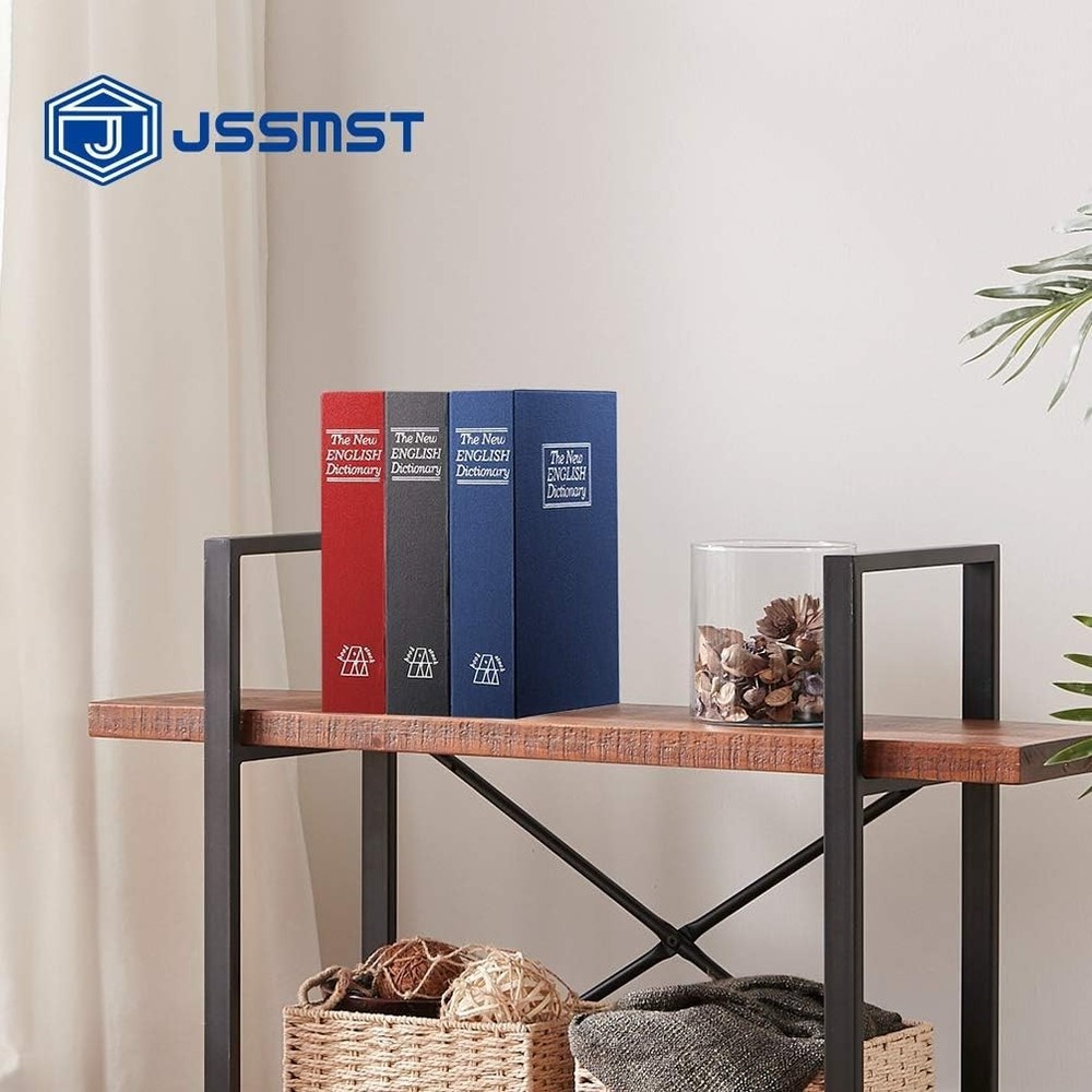 Elegant Black Dictionary Diversion Safe Lock Box with Key Control Security