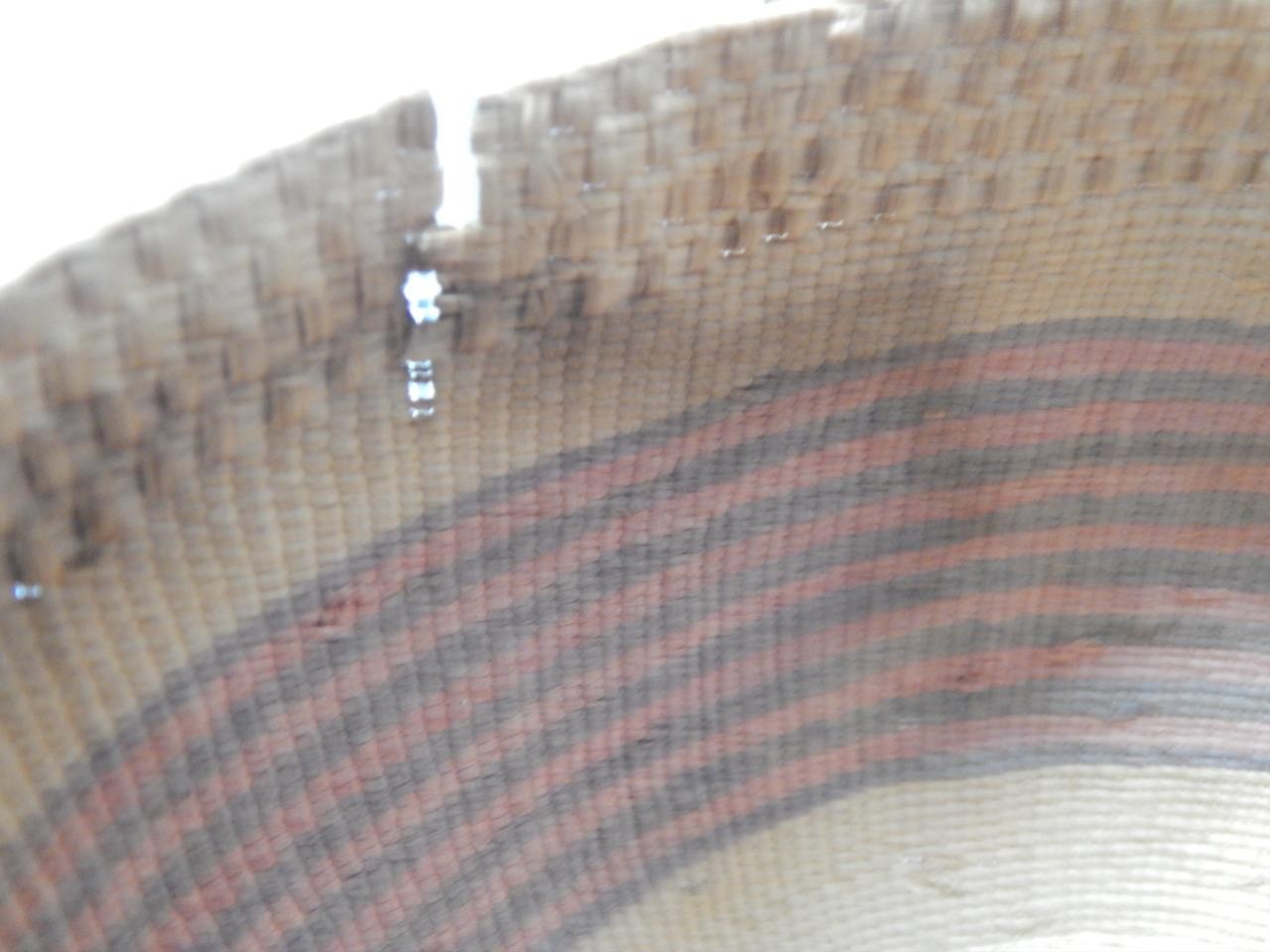 ANTIQUE LARGE TLINGIT RATTLE TOP BASKET -NW COAST ALASKA INDIAN - REAL PRETTY !