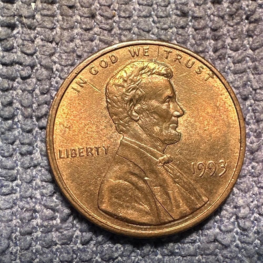 1993 Lincoln Memorial Spike Head Die Break Error Plating Doubling