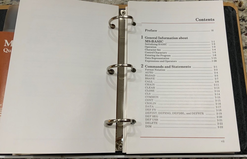 1982 Texas Instruments Professional Computer Guide MS-Basic No Discs Incomplete