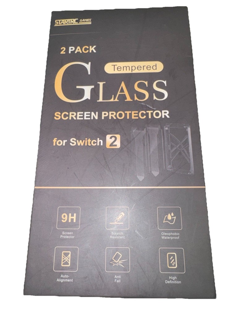 2 Pack Tempered Glass Screen Protector For Nintendo Switch 2
