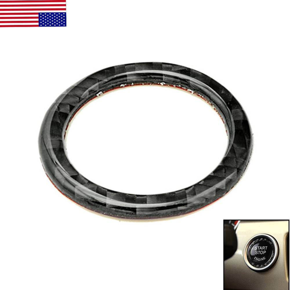 For Bmw E90 E92 E93 Carbon Fiber Engine Stripe Trim Ring Key Ring Accessories