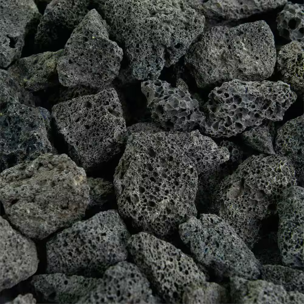 10 Lbs. Black Lava Rock 3/4 In.