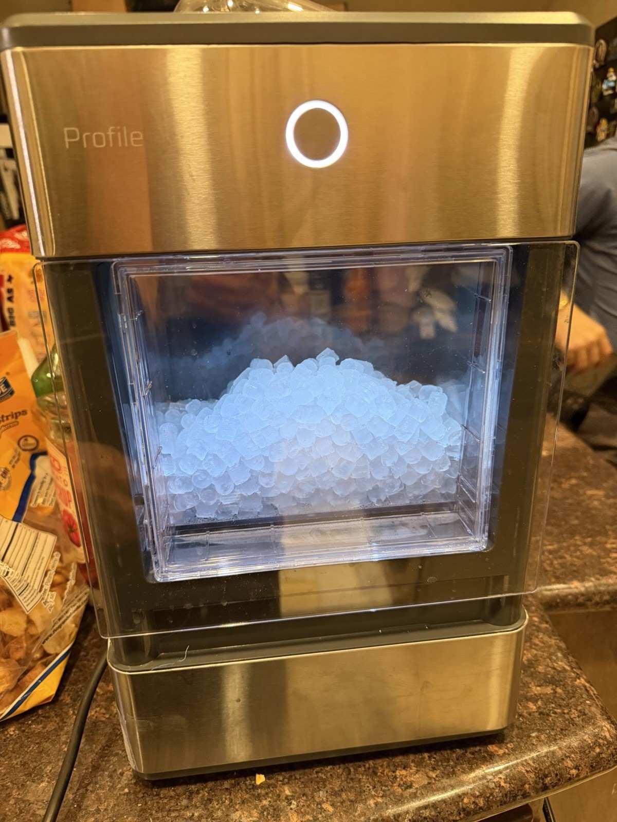 GE Profile Opal Nugget Ice Maker + Side Tank Countertop Icemaker Stainless Steel
