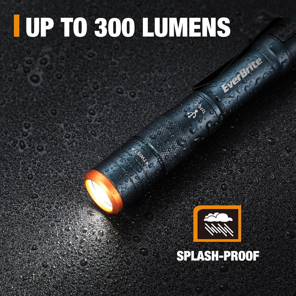 Mini Pen Light, Rechargeable Pocket Pen Flashlight with USB C Cable 4 Light Mode