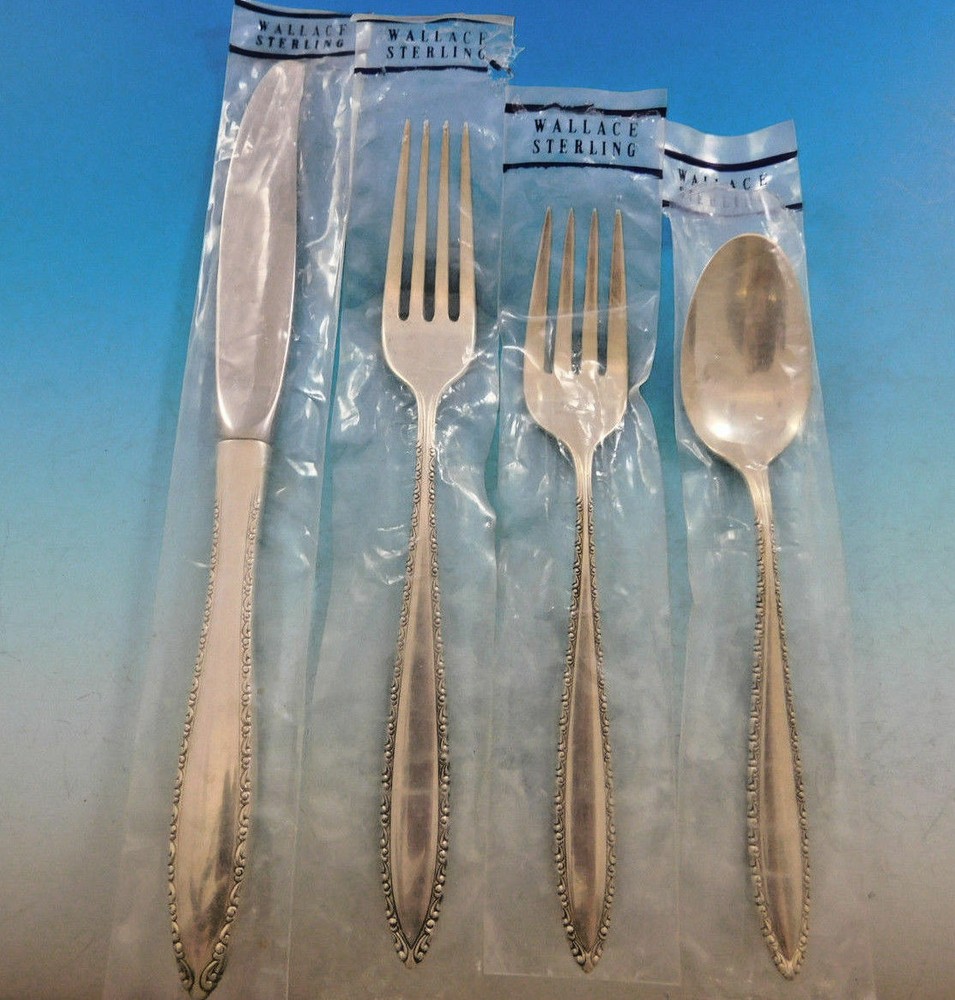 Michele by Wallace Sterling Silver Regular Size Place Setting(s) 4pc New
