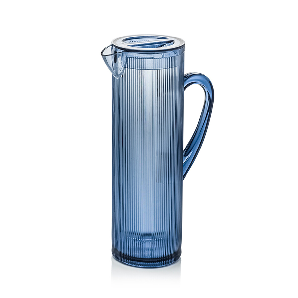 Elle Decor Acrylic Water Pitcher with Lid - Indigo Blue