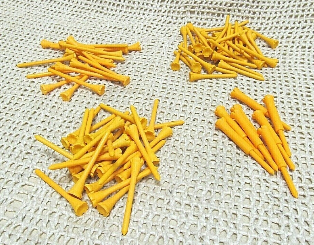 ULTRA PERFORMANCE ORANGE MIXED LENGTHS High Durability Plastic Golf Tees~ Pk 100