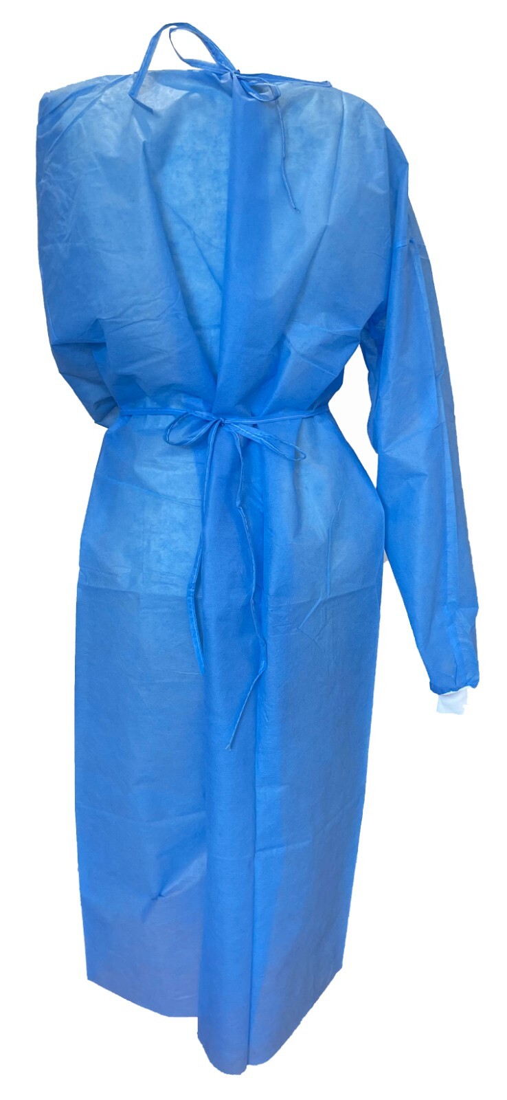 Disposable Isolation Gown SMS Knit Cuff Medical/Dental, 30gsm, Blue,50/100pcs