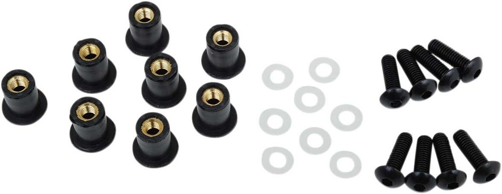 PUIG 0957N Windscreen Well Screw Kit Black