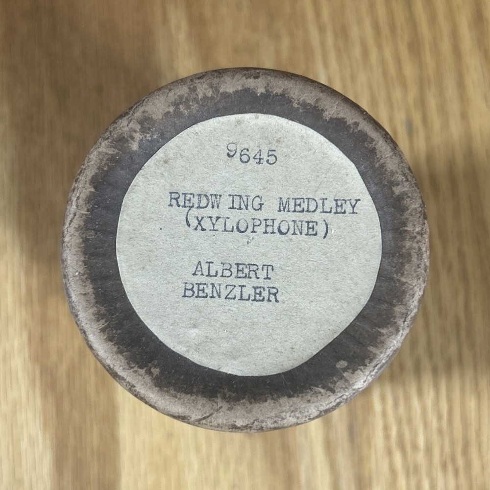 Edison Cylinder Record Red Wing 9645 Albert Benzler Untested