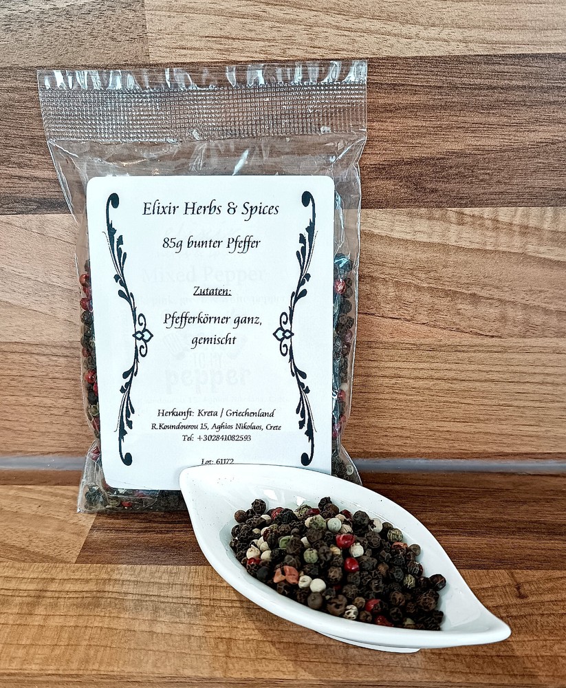 Greek Whole Peppercorns Gift Set Red & Multi-Colored Elixir Herbs & Spices #71
