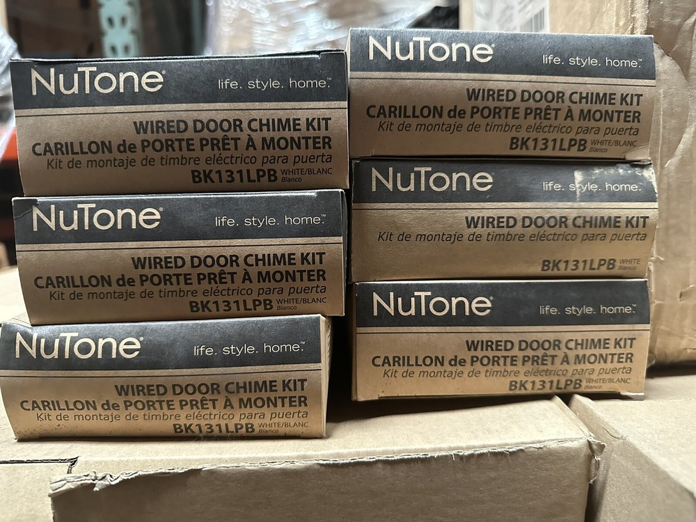 ⚡️Nutone BK131LPB Brass Lighted Wired Push Button Doorbell Chime Kit⚡️