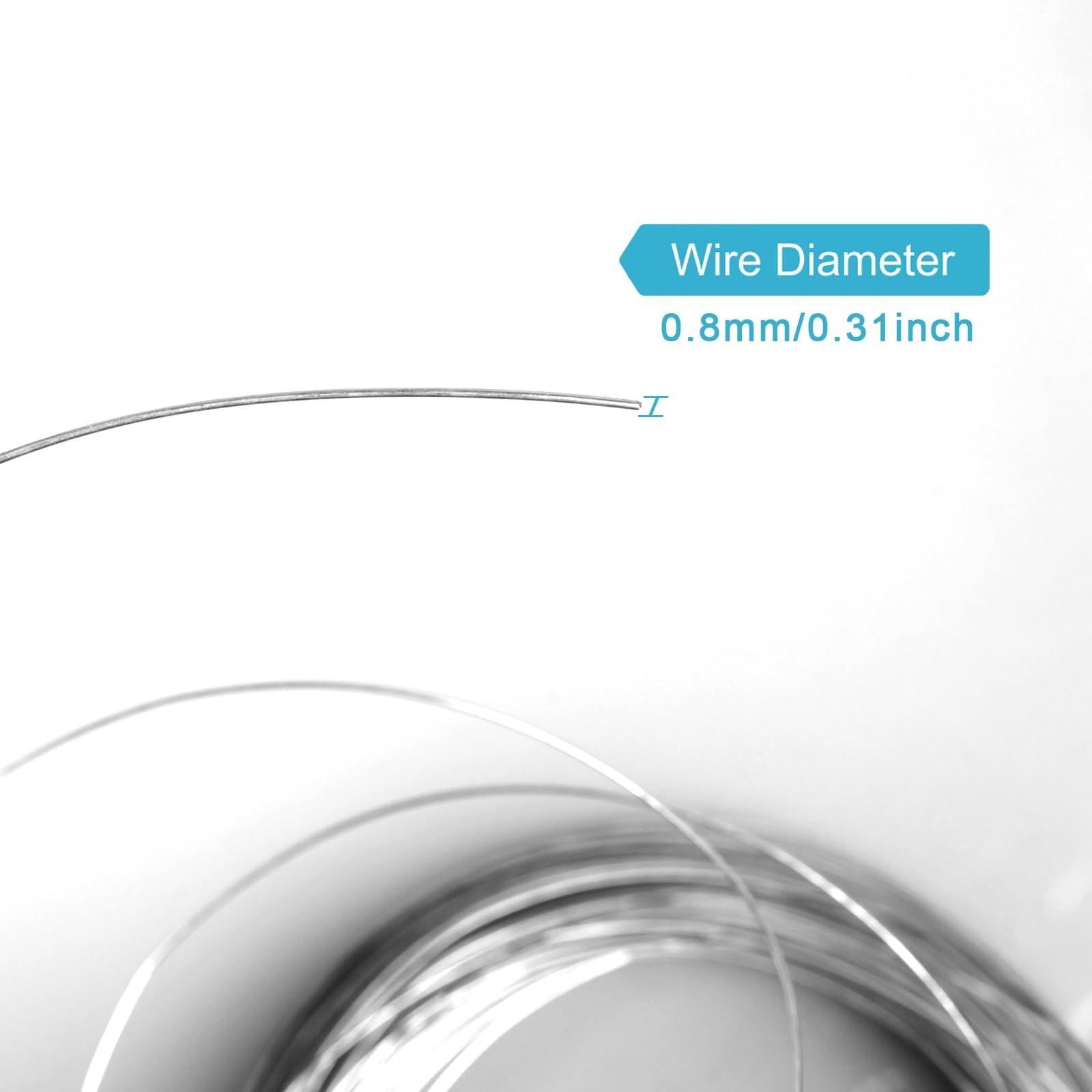 20 Gauge Craft Wire, 164 Feet Galvanized Metal Wire for Picture Hanging, Bons...