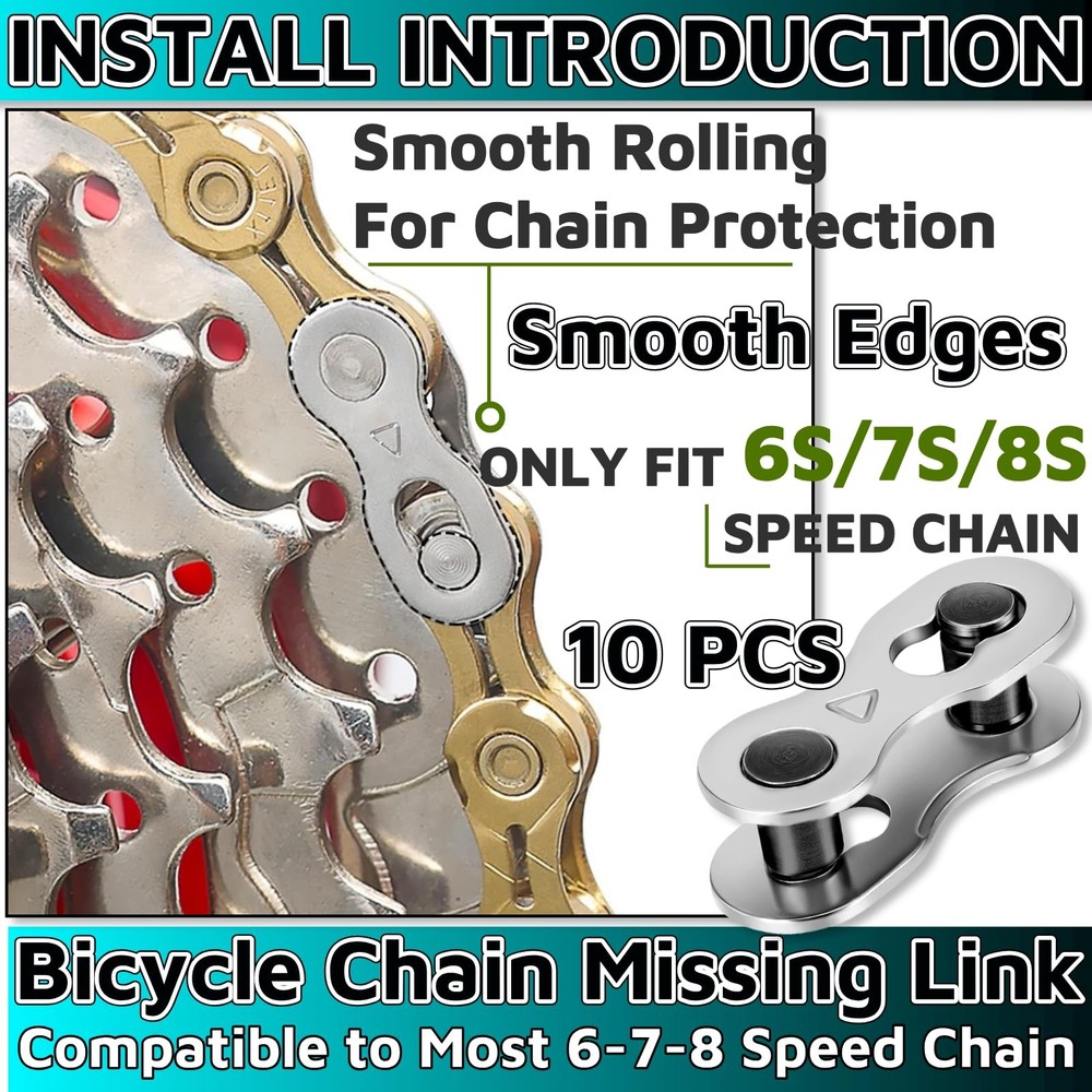 Missing Link 10 Pcs for 6/7/8 Speed Bike Chain Master