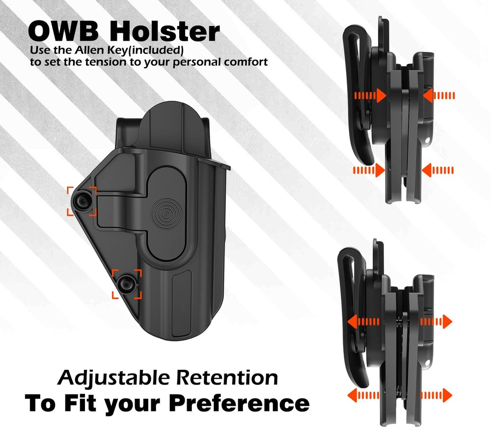 Hellcat Pro OWB Paddle Holster Springfield Hellcat 9mm OSP RDP Optic Ready