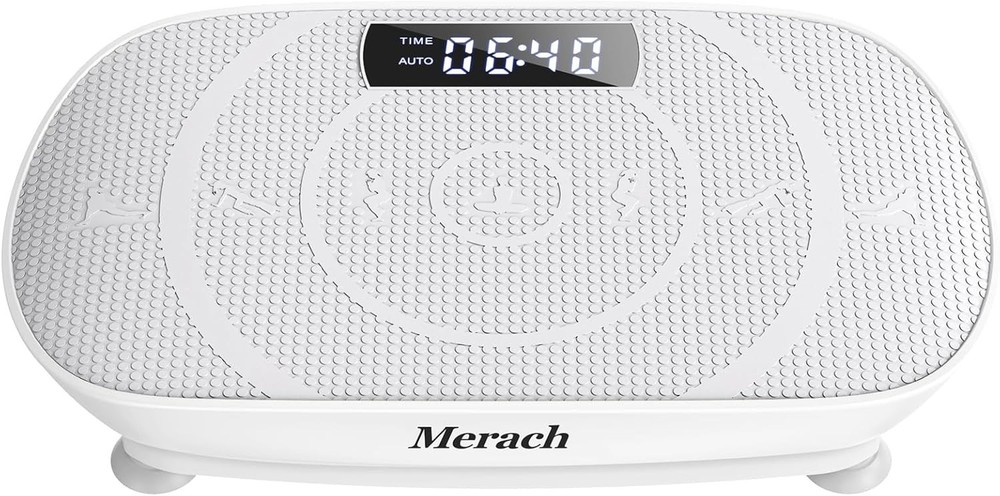 Merach Vibration Plate Exercise Machine, Whole Body Workout, Grey