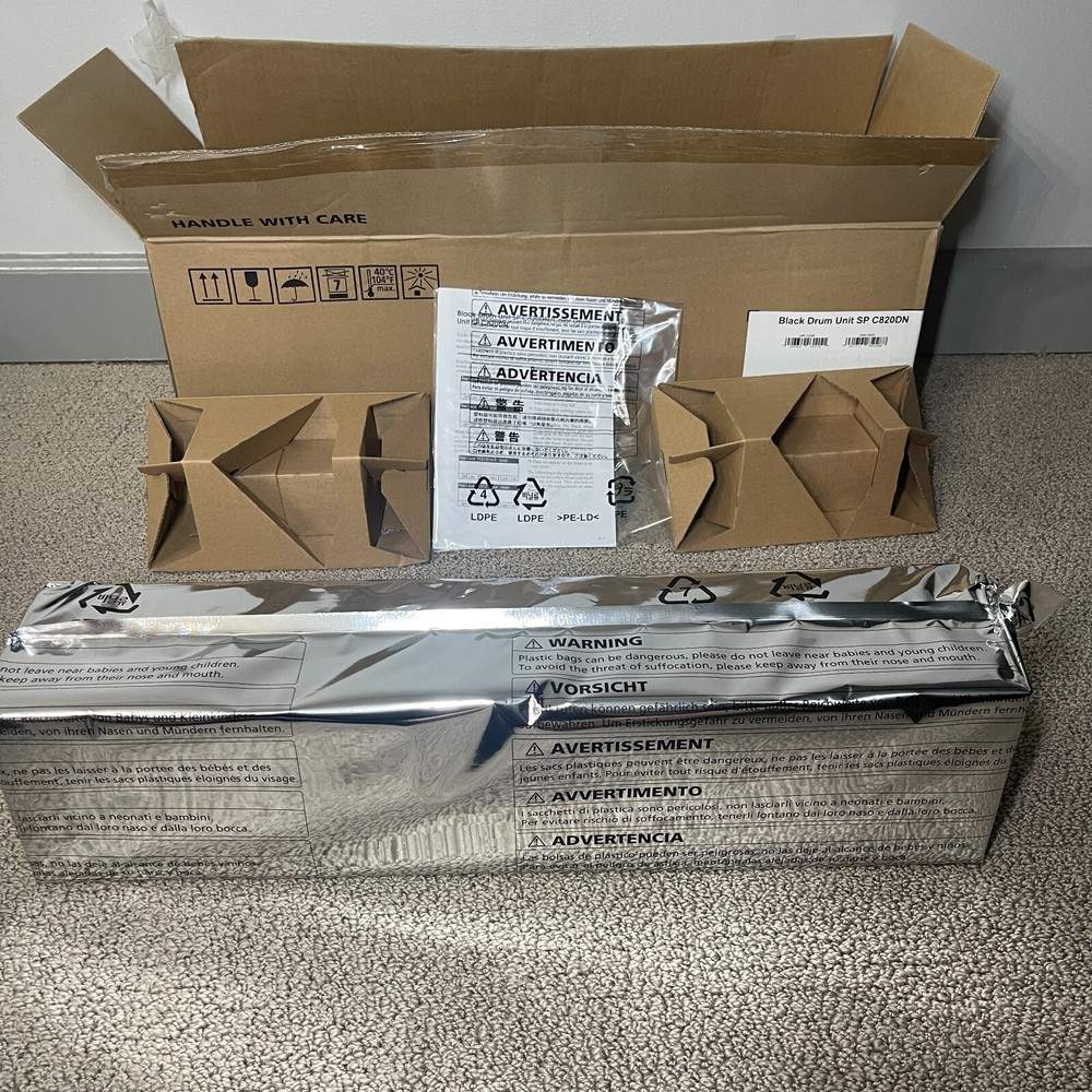 Ricoh Black Drum Unit SP C820DN FACTORY SEALED