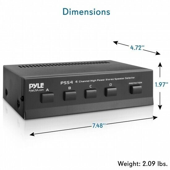 PYLE PSS4 HIGH POWER STEREO SPEAKER SELECTOR