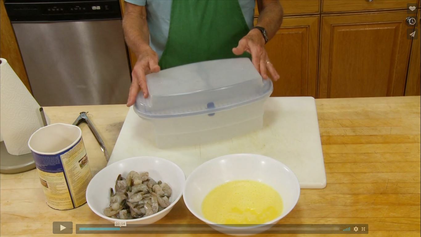 Ron Popeil's No Mess Food Coating Shaker All In One Kitchen Breader Batter Bowls