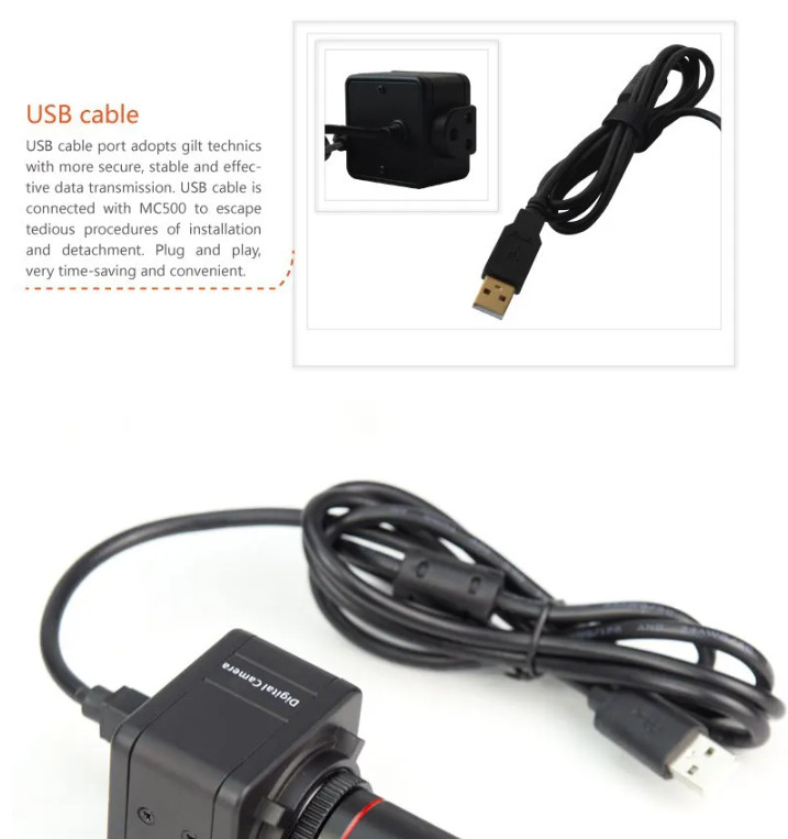 5.0 MP HD Digital Electronic Eyepiece Camera USB Microscope with C Mount Adapter