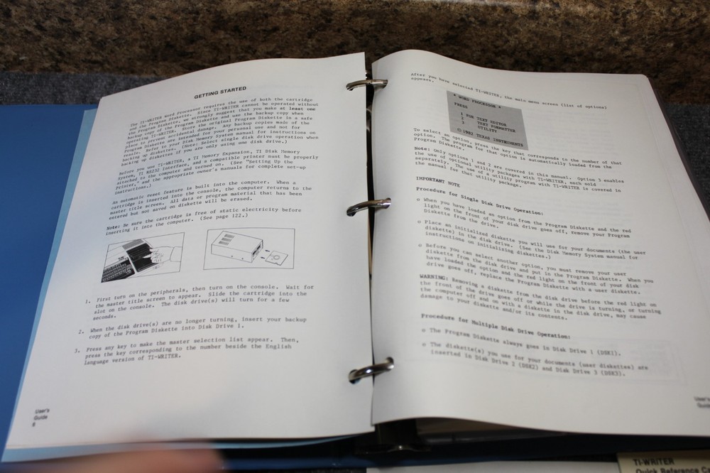 TI-Writer Word Processor for Texas Instruments Ti-99/4A PHM 3111