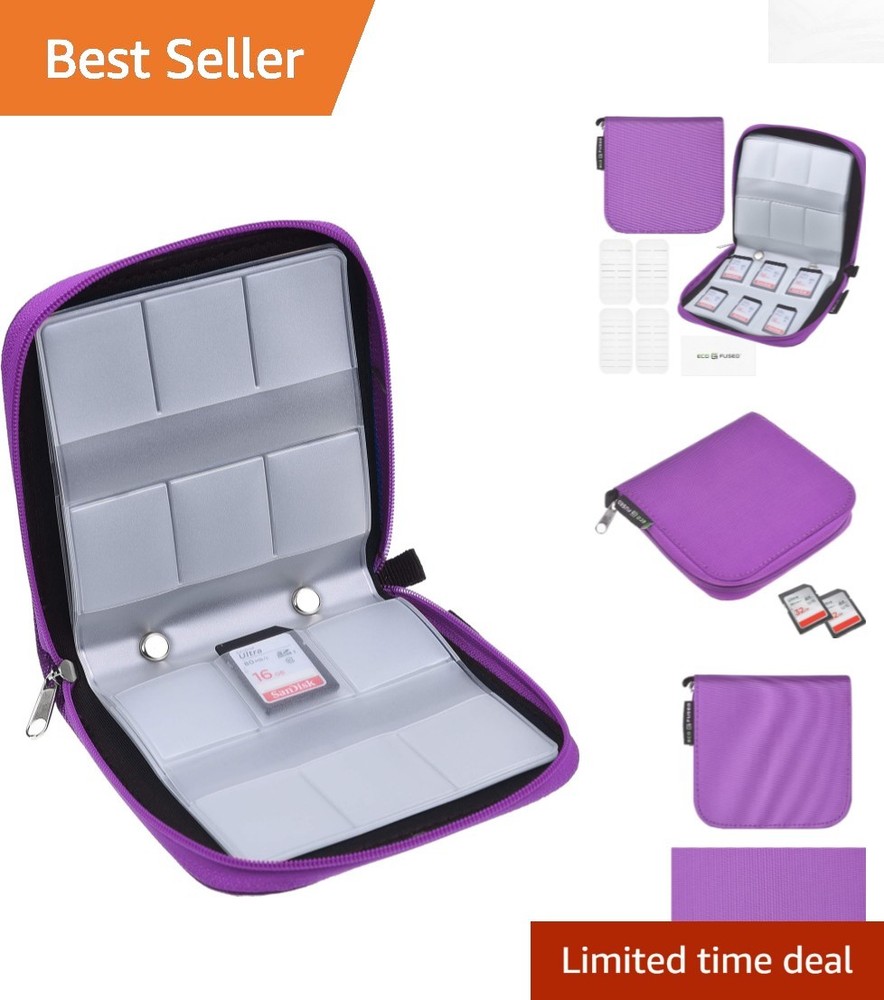 Durable Organizer for 44 Memory Cards: SD, Micro SD & CF, Packing Essential