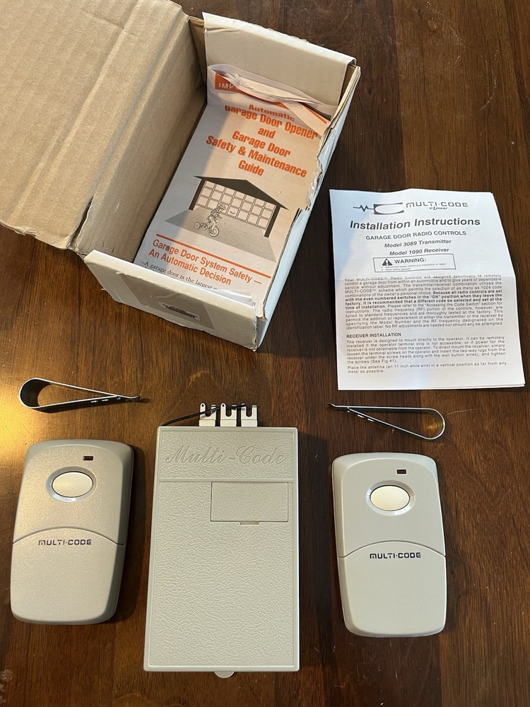 Linear MCS2022 Multi Double Garage Door Radio Control Receiver + 2 Transmitters