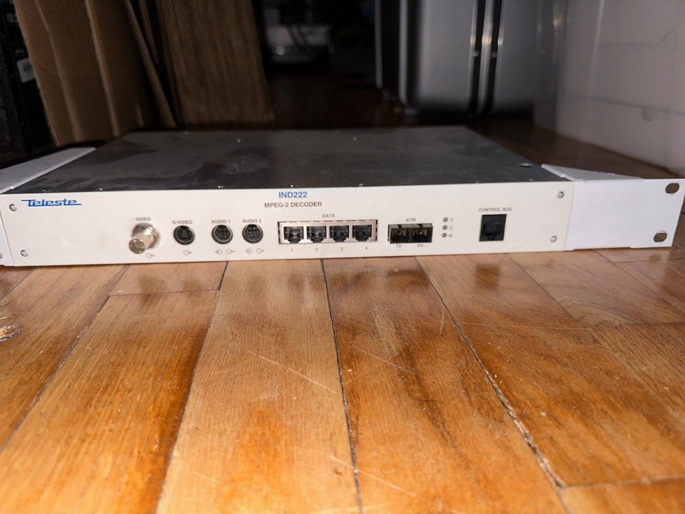 Teleste IND222 MPEG-2 Decoder Standalone CAT5 Multi or Single mode Audio / Video