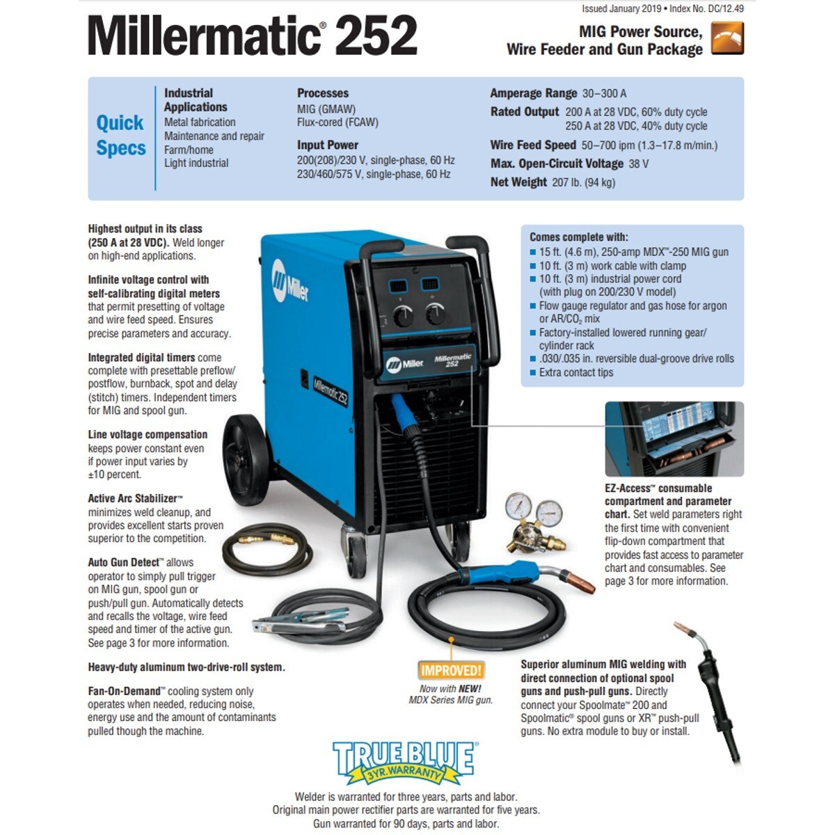 Miller Millermatic 252 MIG Welder Complete Package (907321)
