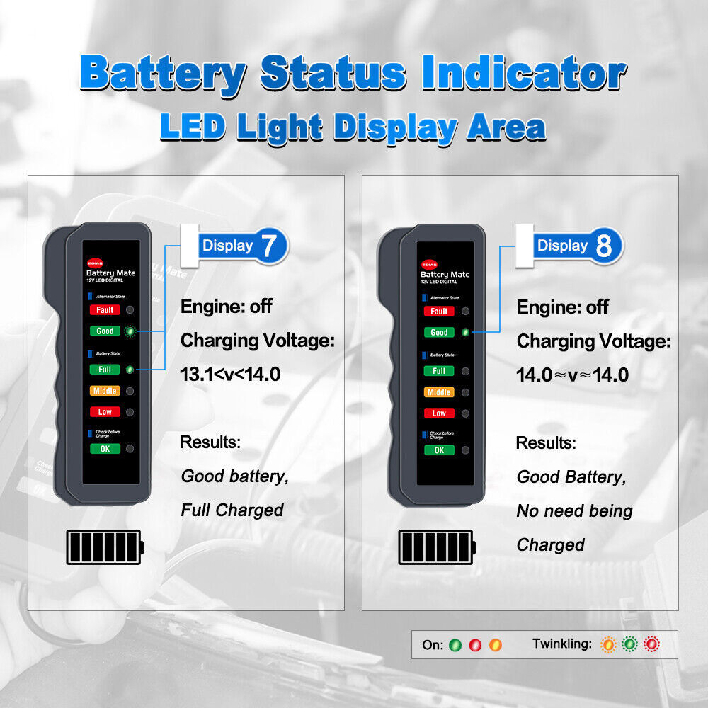 Car Battery Load Tester 12V Charging System Alternator Analyzer Digital Analyzer
