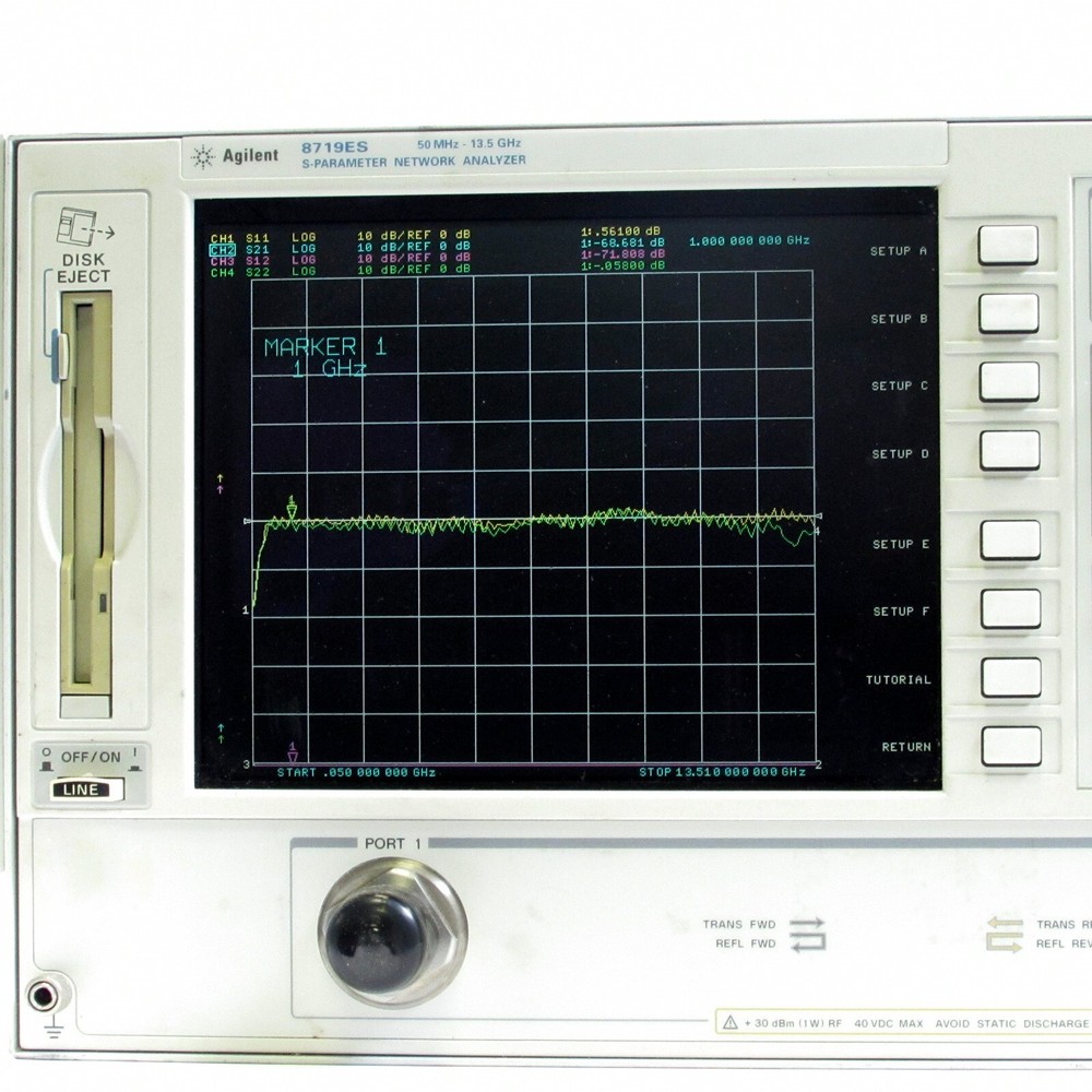 HP / Agilent / Keysight 8719ES S-Parameter Network Analyzer 50 Mhz - 13.5 GHZ