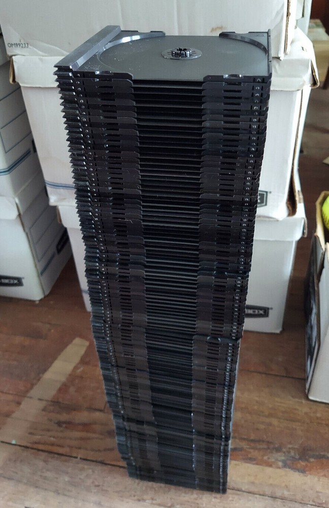 10 CD TRAYS SOLID BLACK REPLACEMENT INSERTS FOR JEWEL CASES