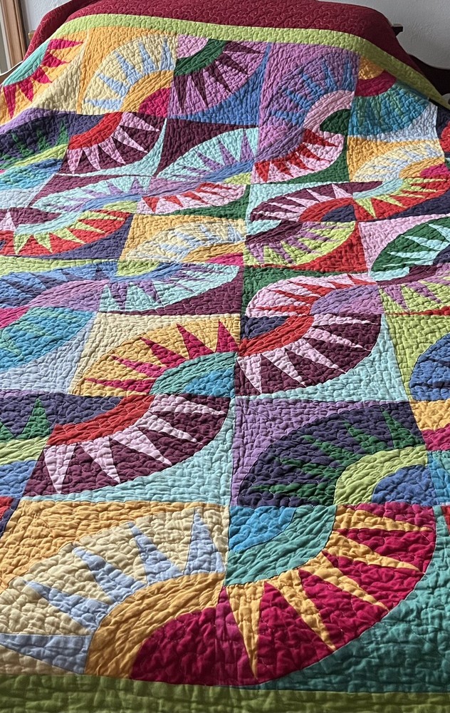Vintage Quilt Hand Sewn And Machine Finished