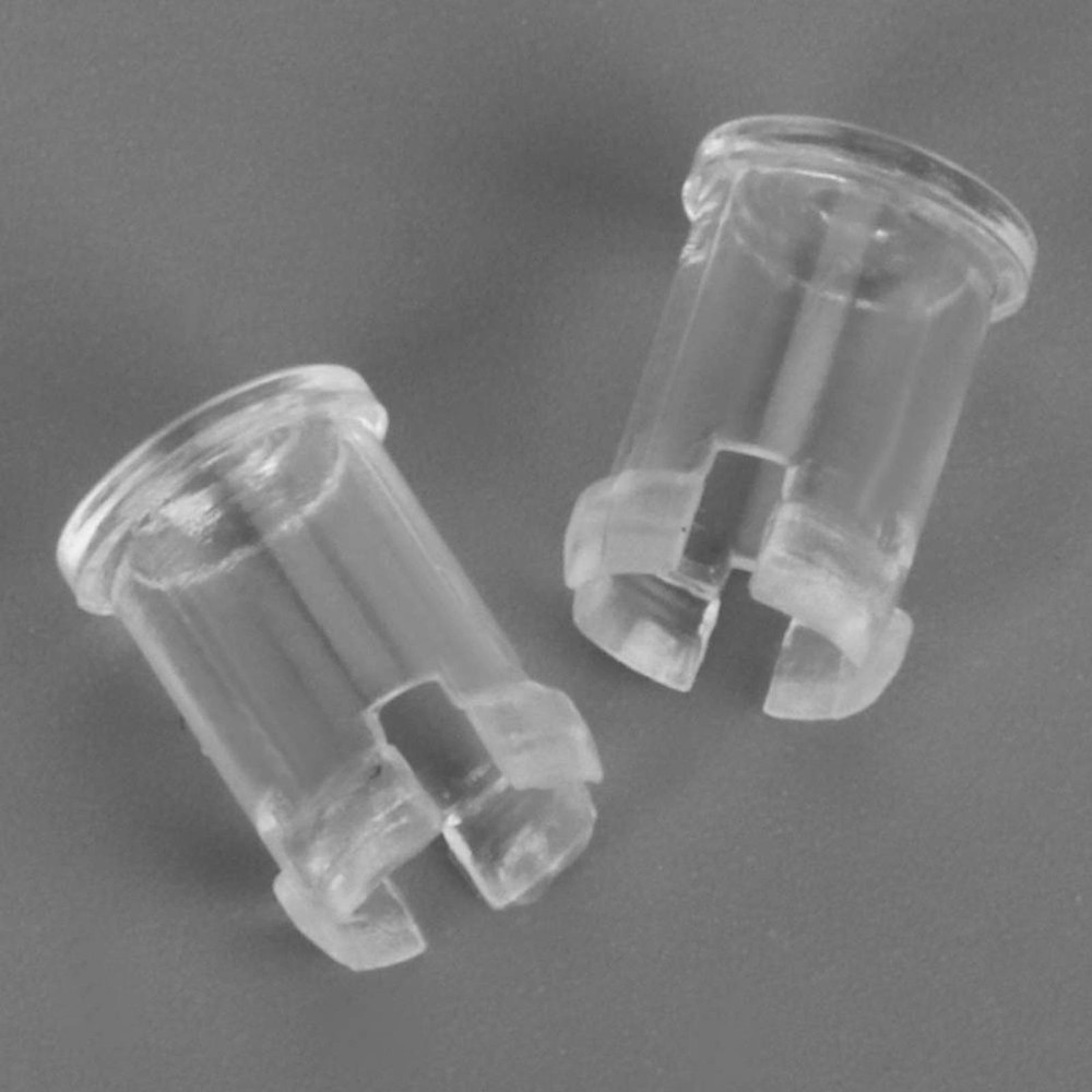 100Pcs Nylon LED Light Emitting Diode Transparent Lamp Light Caps Protective WT