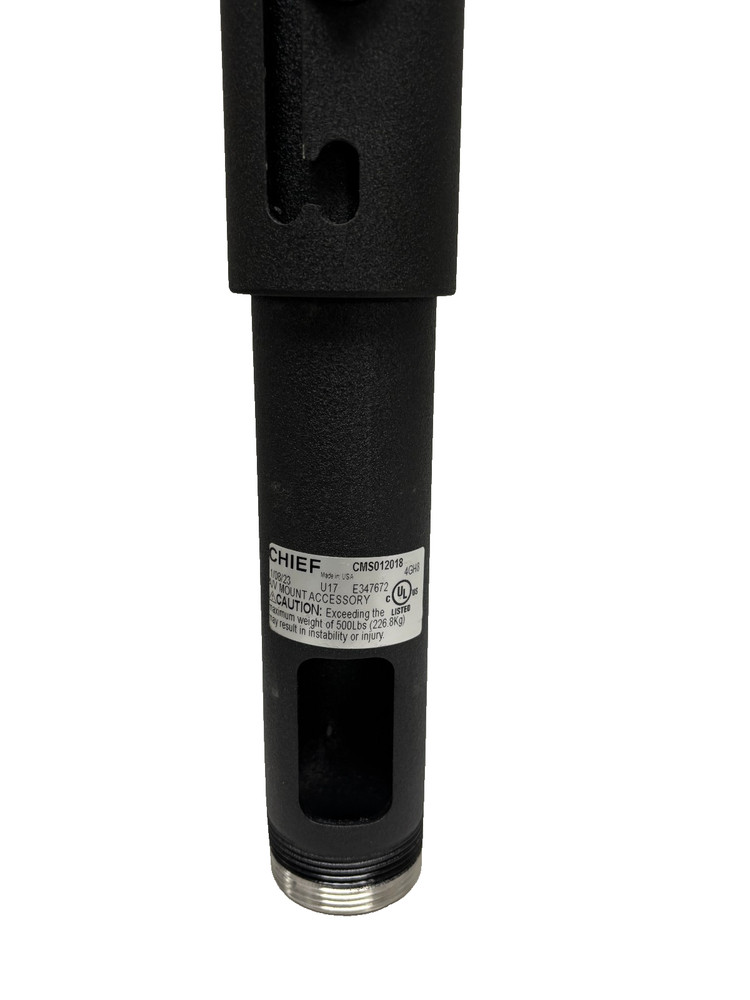 Chief CMS012018, 12"-18" Adjustable Projector Extension Column -Black - PreOwned