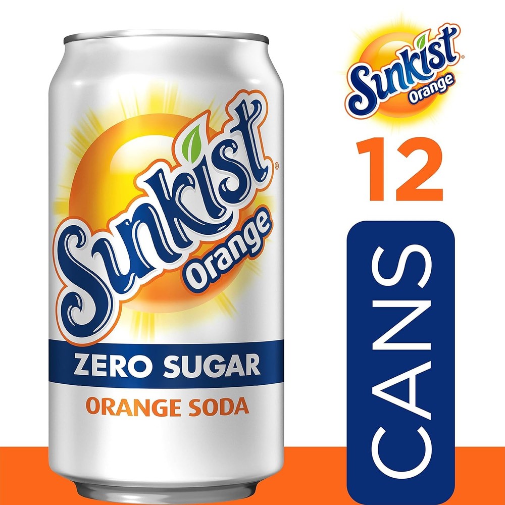 Zero Sugar Orange Soda 12 Pack Cans