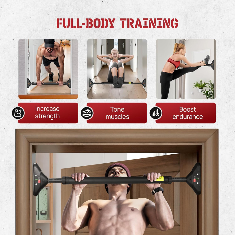 Heavy Duty Wall Mounted Pull up Bar, over Door Pull up Bar for Doorway, Multi Gr