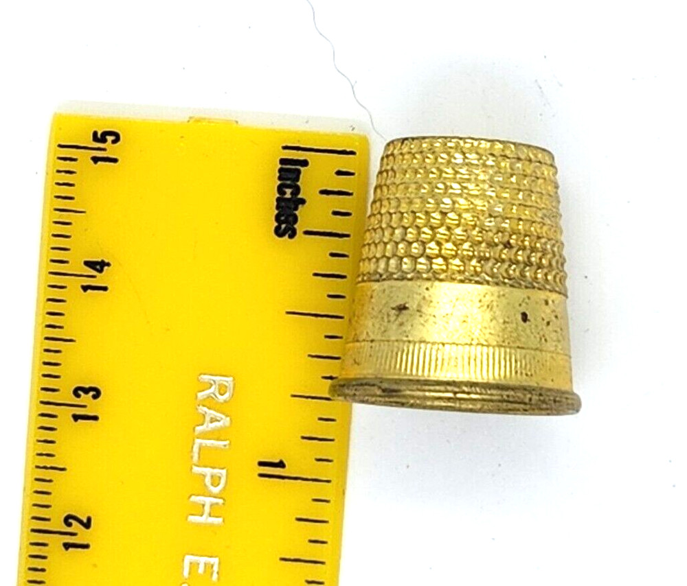 Vintage Gold Tone Thimble Size 10 England