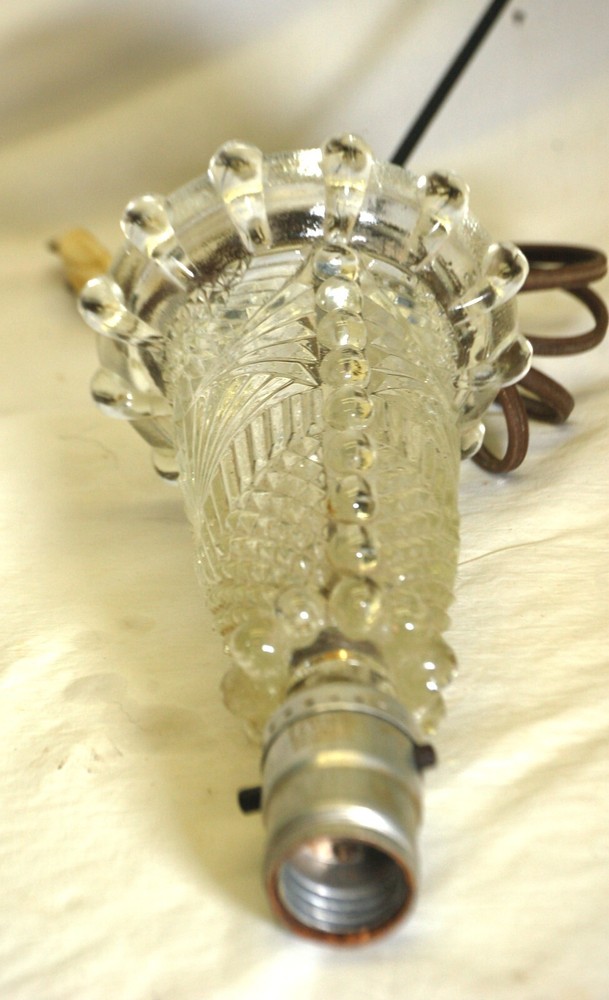 Clear Glass Table Lamp Abstract Designs