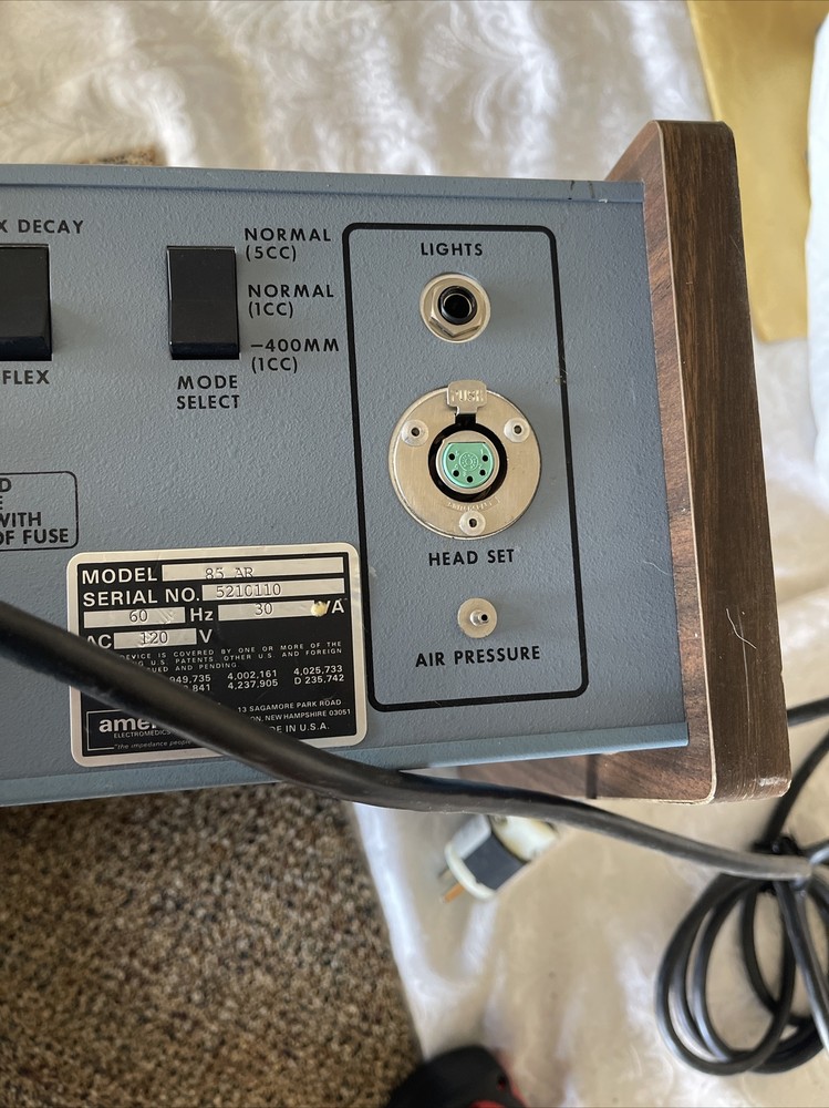 Vintage american electromedics 85 ar tympanometer