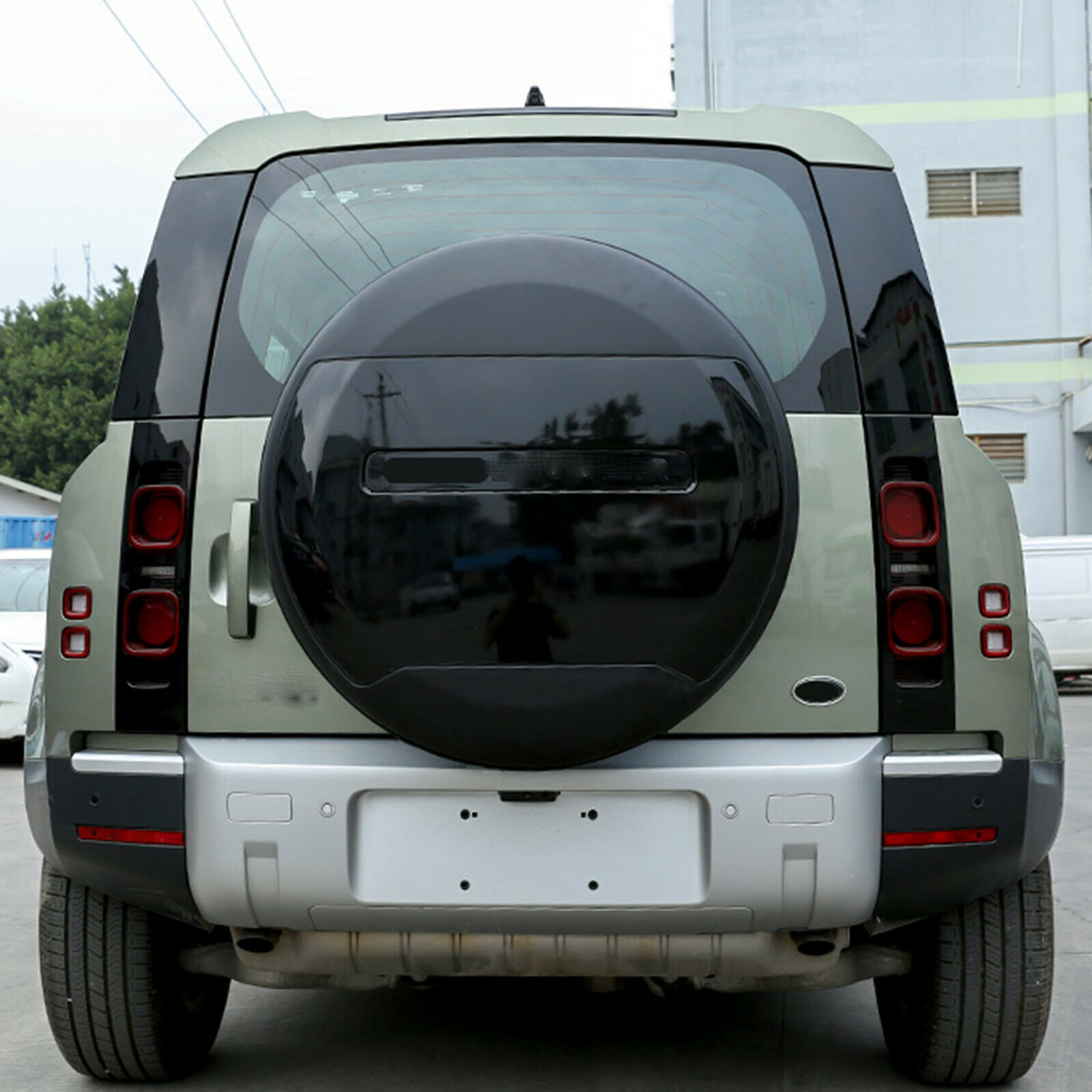 ABS Black Spare Tyre Tire Cover Fit For 2020-2024 Land Rover Defender 90 110 130