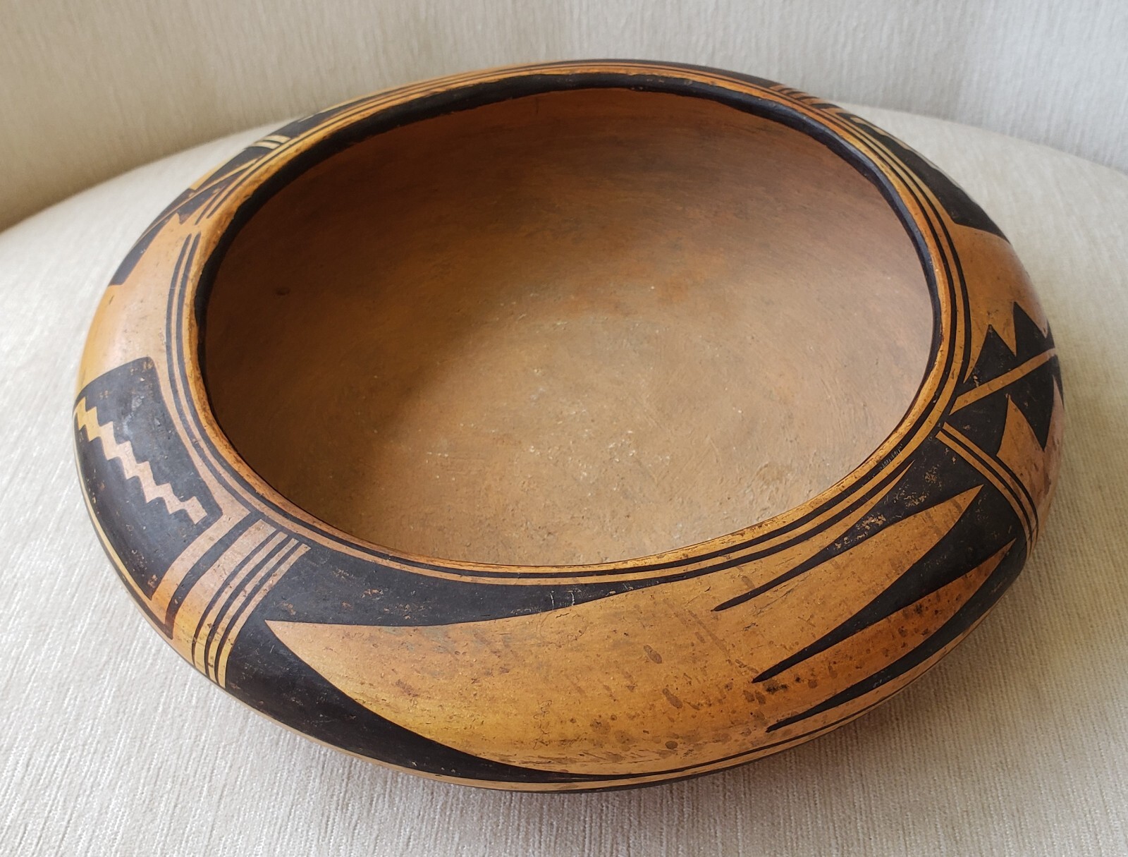 Antique Hopi Pottery Bowl Native American Indian Pot